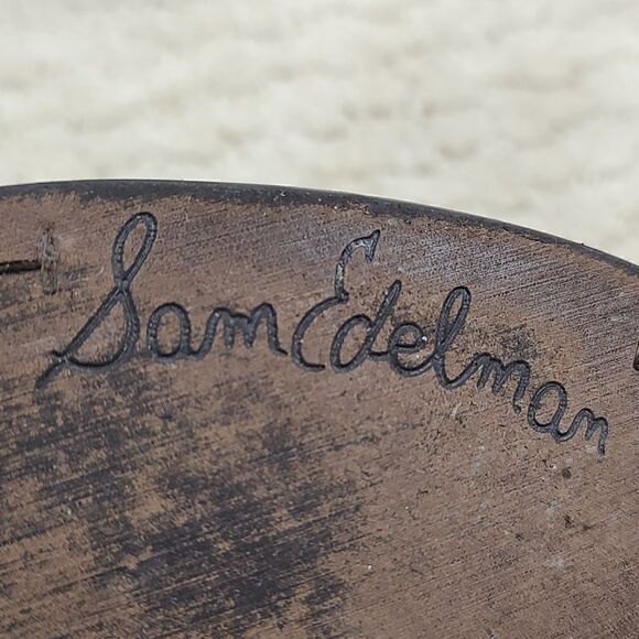 Sam Edelman Green Suede Leather Side Zip Ankle Boots Stacked Heel Size 7.5 - Picture 7 of 10